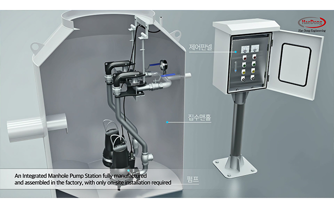 해동엔지니어링(주) - 일체형 맨홀 펌프장