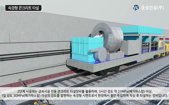 윤성건설 - 사전제작형 현장타설식 궤도패널